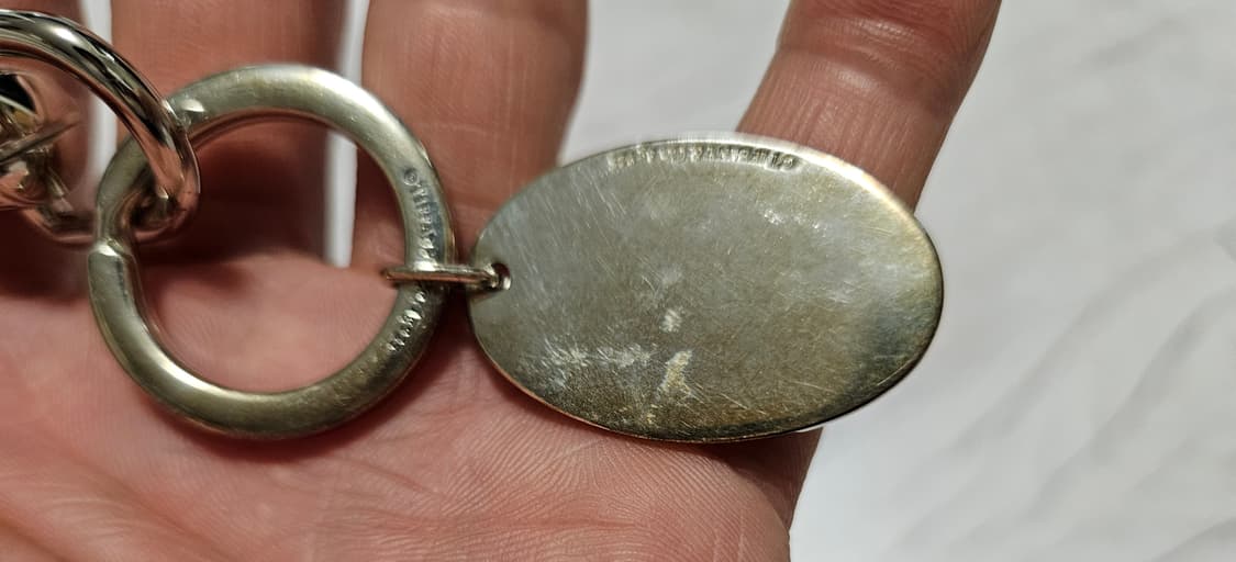 티파니앤코x슈프림 리턴 투 티파니 오발 태그 키링 실버 상품이미지4