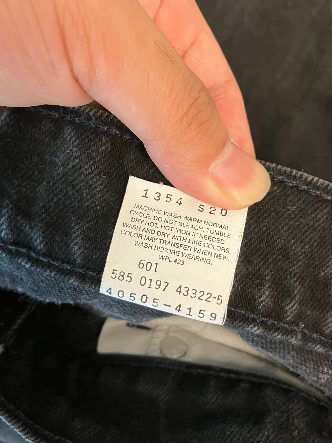 90s Levi’s black 505 orange tab (USA) 상품이미지5