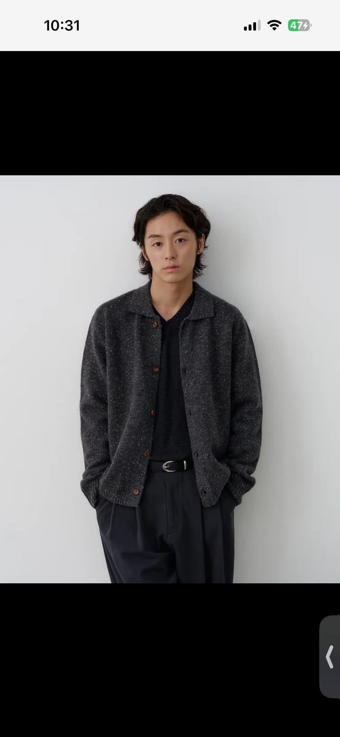 노운 넵 얀 가디건(차콜) 1사이즈 판매합니다 상품이미지1