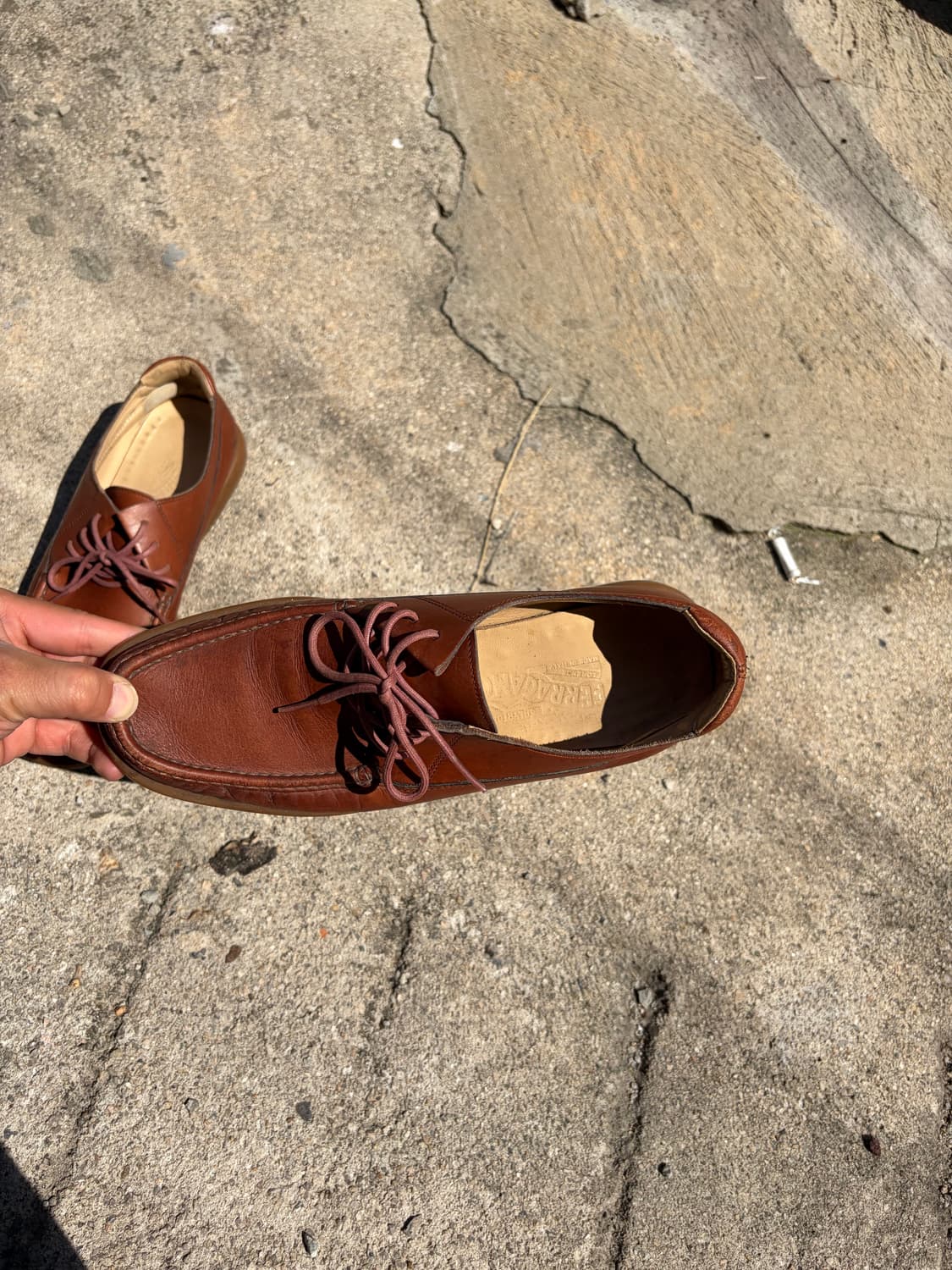 260) Salvatore Ferragamo 브라운 레더 더비 슈즈 상품이미지4