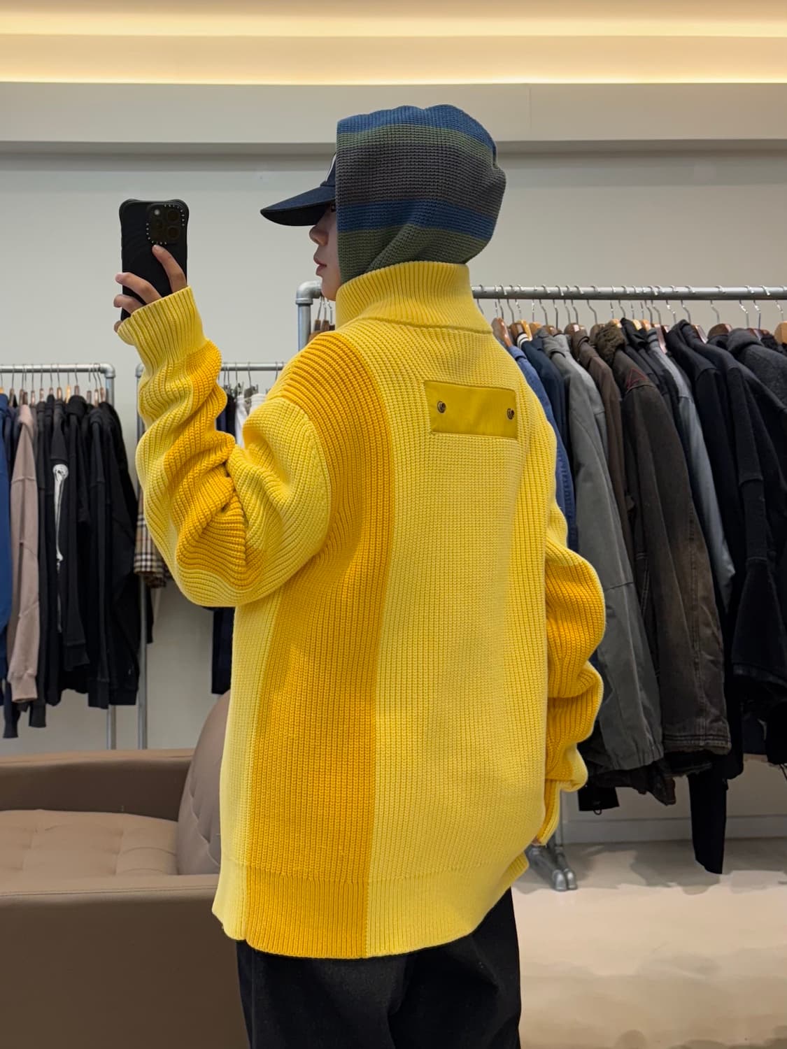 디젤 투톤 니트 집업 상품이미지6