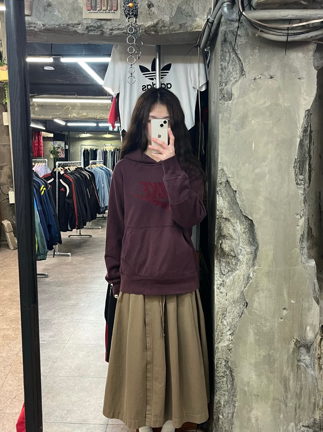 나이키 리버시블 후드티 버건디 95 #csz2435 상품이미지2