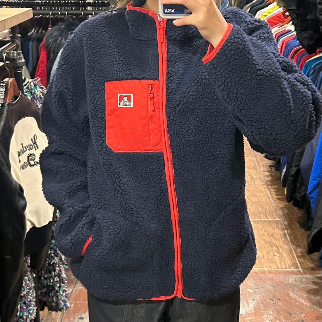 [HI] 벤데이비스 후리스 자켓 네이비 상품이미지1