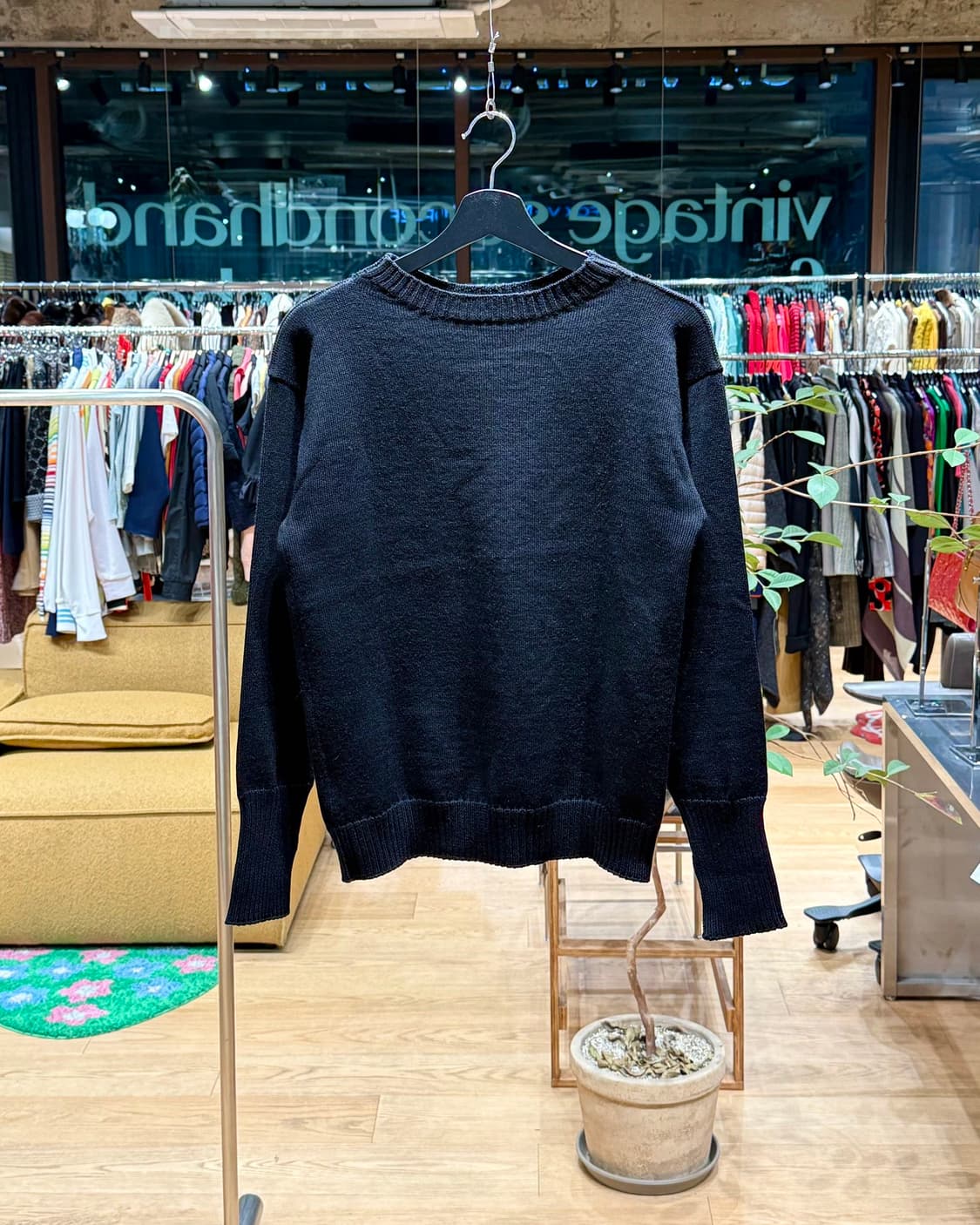 안데르센 안데르센 블랙 울 라운드 니트  상품이미지1