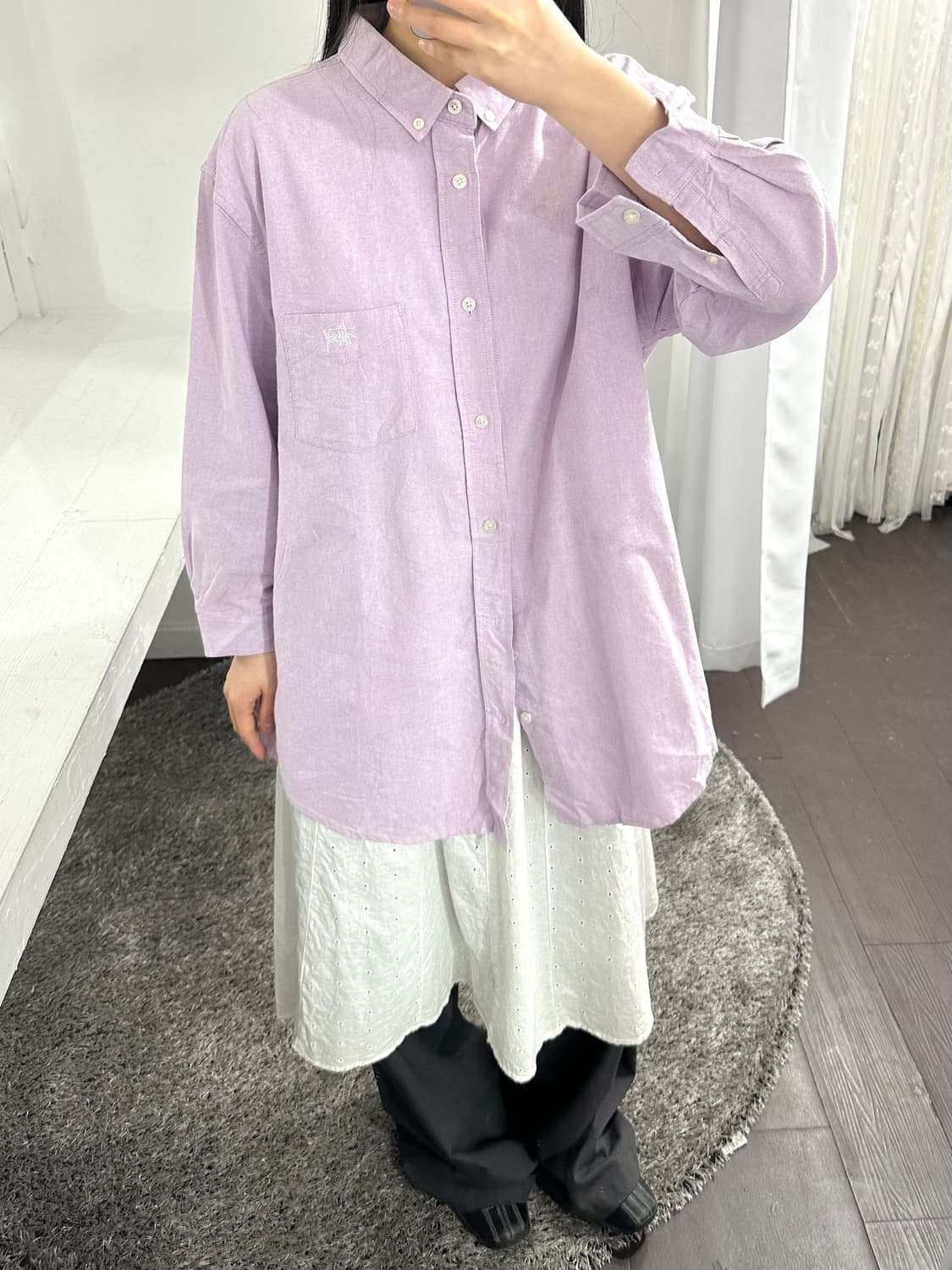 stussy soft purple shirt 상품이미지1