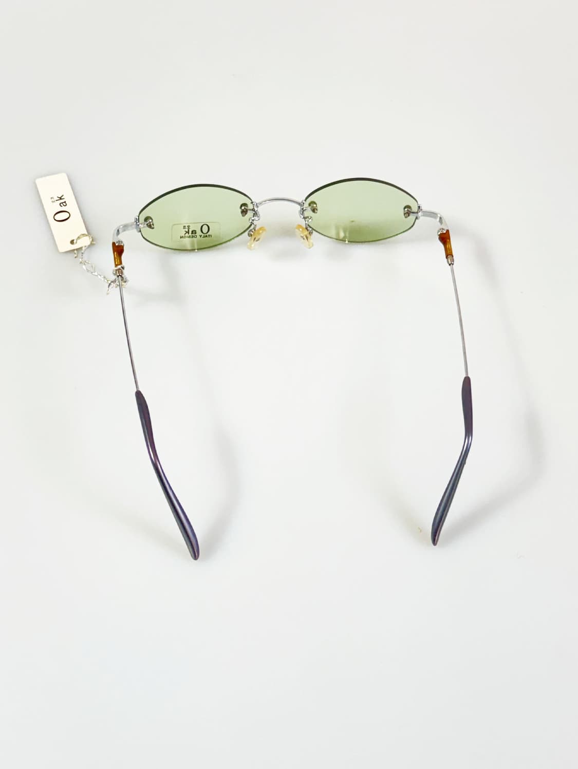 OAK 무테 오벌 메탈 프레임 빈티지 틴트 안경 상품이미지5
