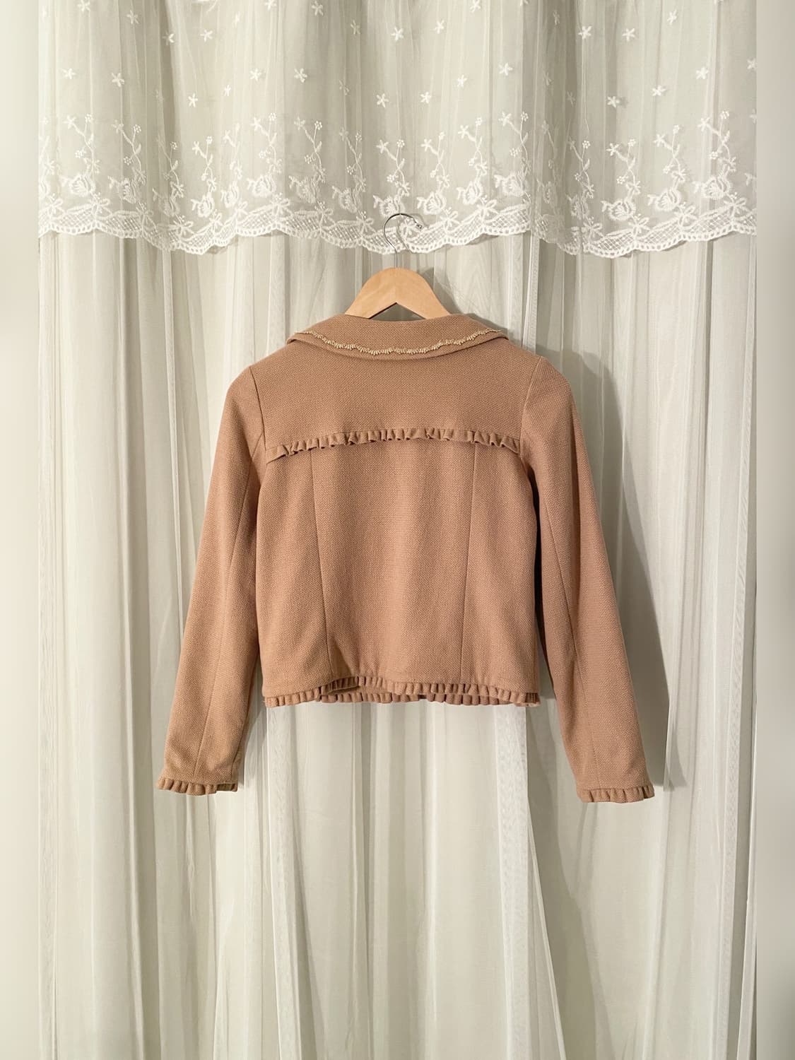 Frill Lace Beige Babydoll Jacket 상품이미지4