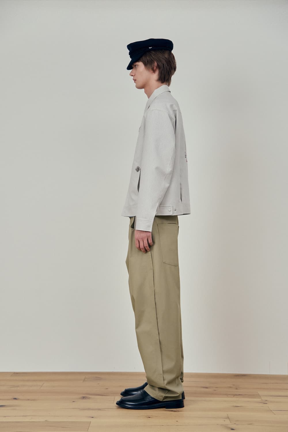 stu Embroidery Stripe Jacket Ivory 에스티유 상품이미지4