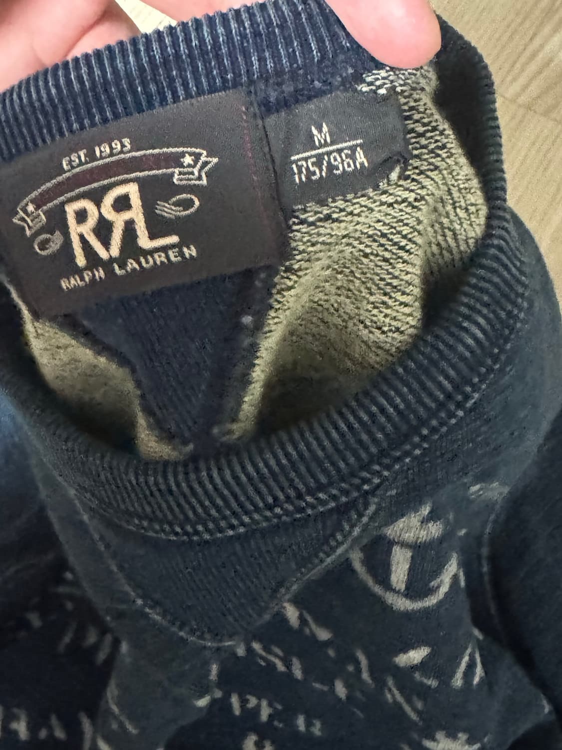 RRL 세일러 데님 인디고 맨투맨 상품이미지3