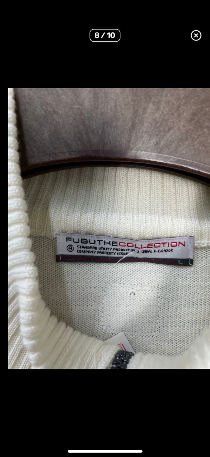 후부 90s 배색 아이보리 니트집업 A2463 상품이미지8