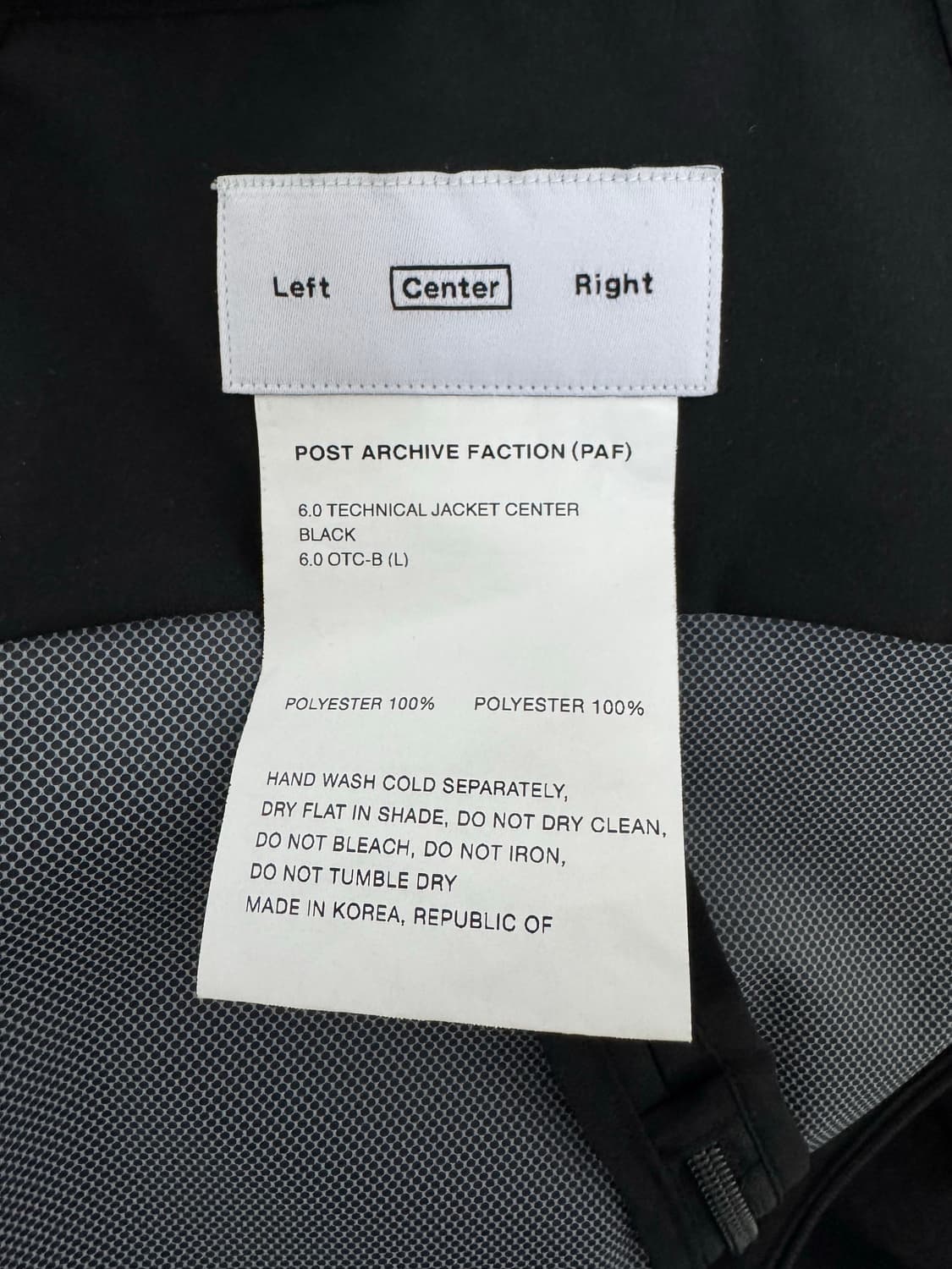 [L]포스트아카이브팩션 6.0 technical jacket center 상품이미지3