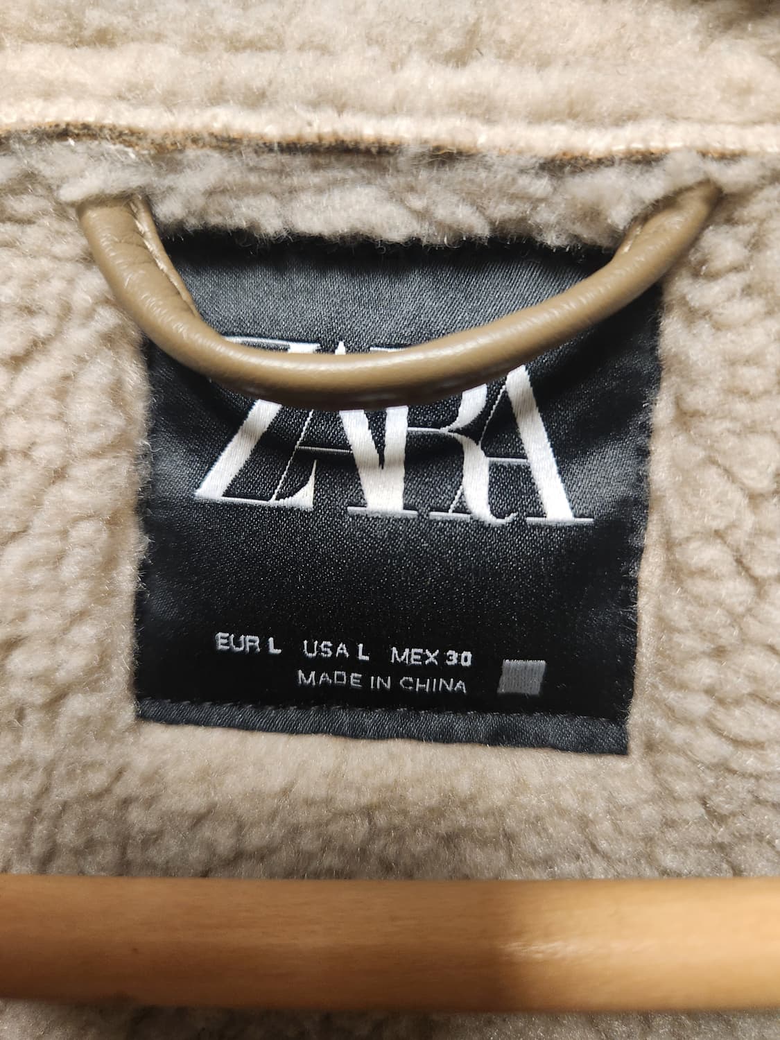 자라 스웨이드 무스탕 자켓 베이지 L 상품이미지2