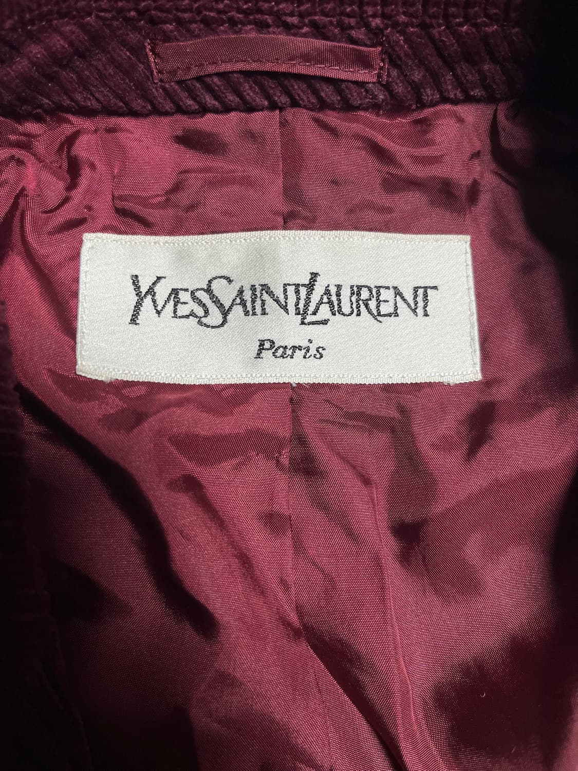 Yves Saint Laurent 버건디 코듀로이 자켓 상품이미지3