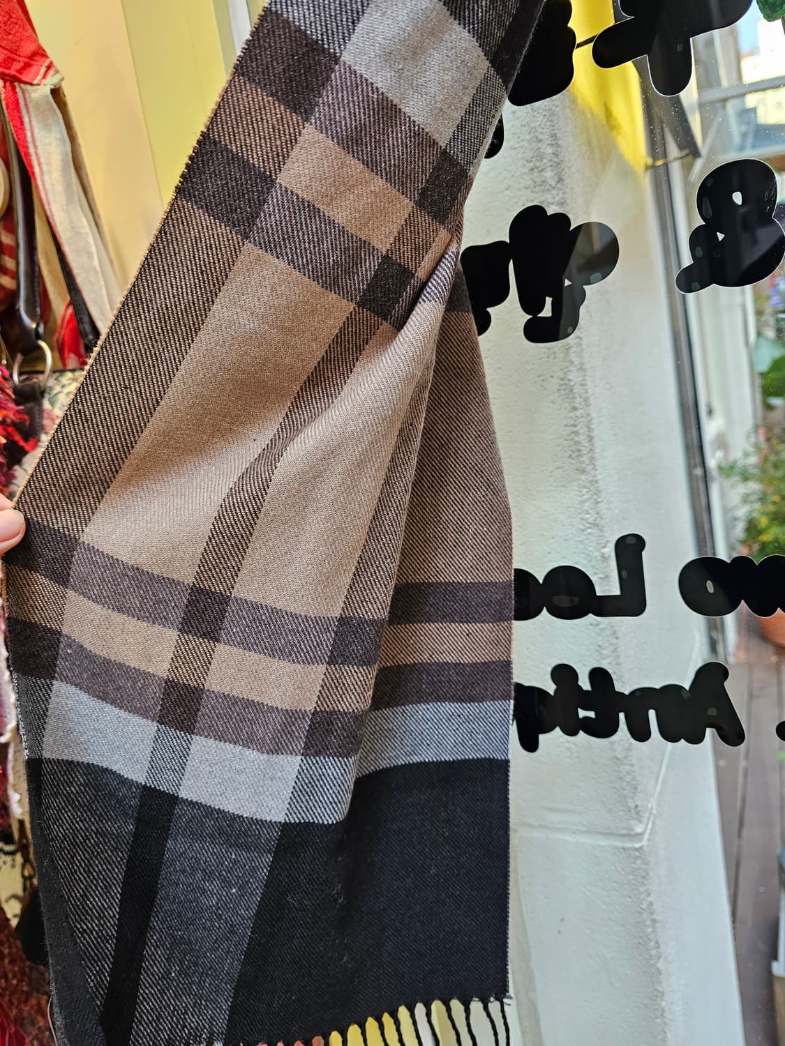 Eternal leaf 브라운 체크 머플러 상품이미지4