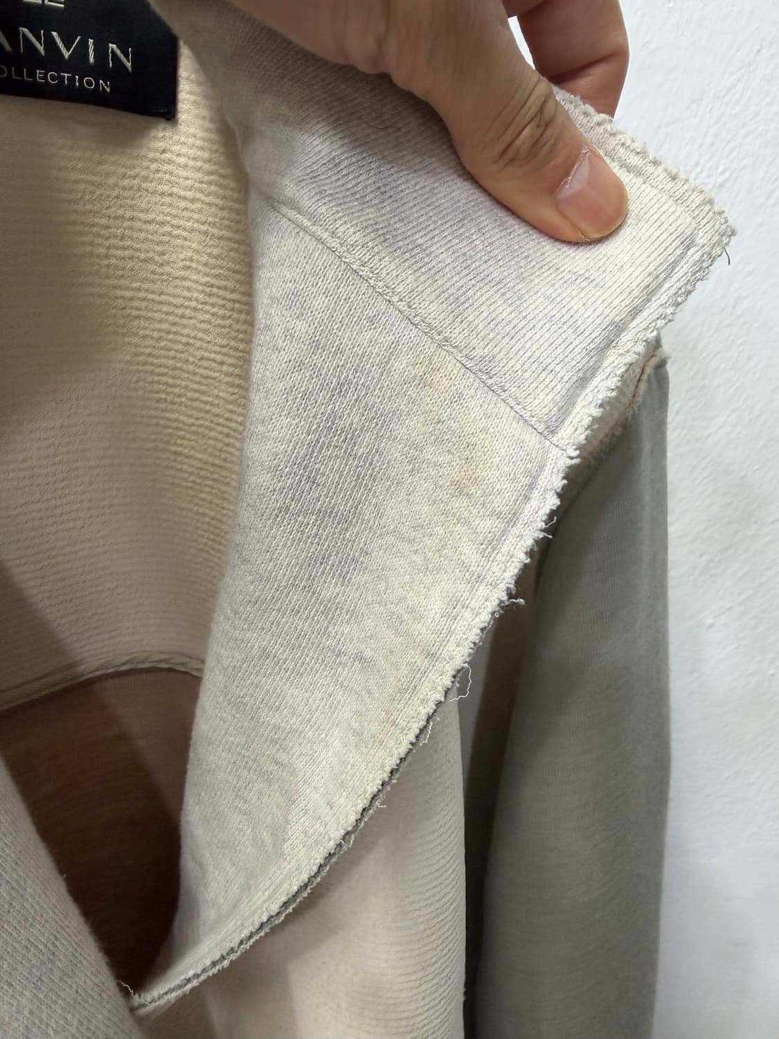 정품) 랑방 한섬 투톤 집업 스웨트 자켓 82 상품이미지5