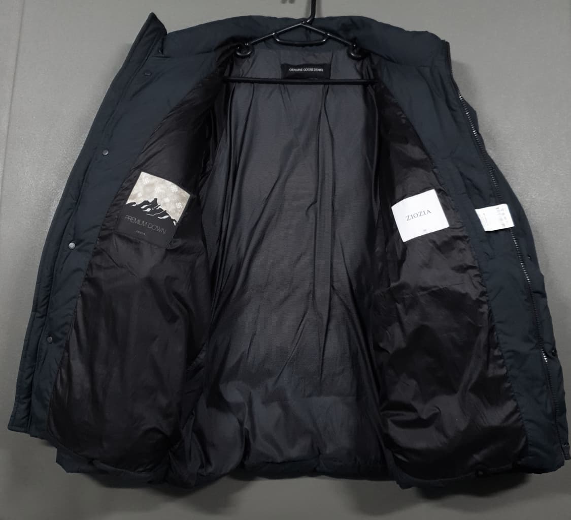 실측 XL) 지오지아 솔리드 프리미엄 구스다운 푸퍼 패딩 점퍼 블랙 상품이미지6