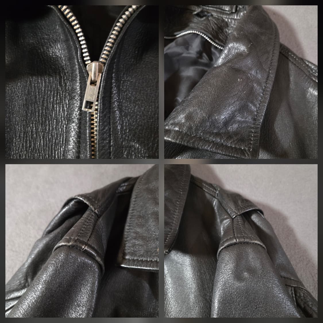 ROBO BAHRON 카프레더 카프스킨 A-2 자켓 M 상품이미지6