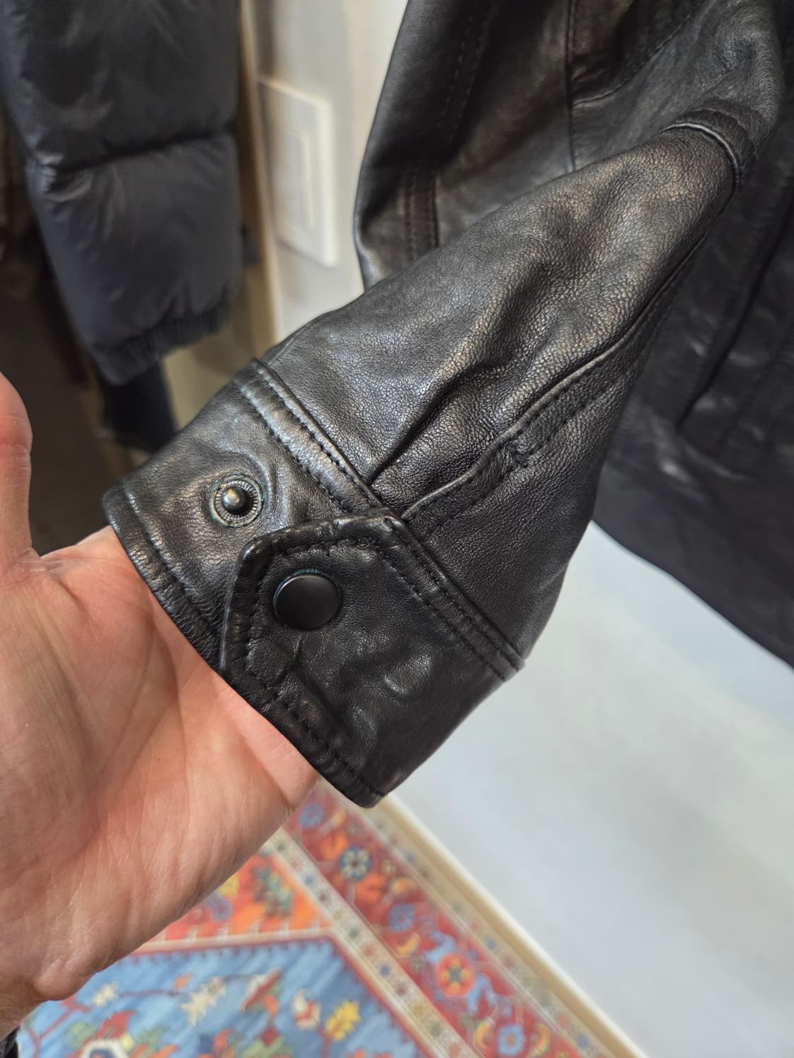 올세인츠 투웨이 견장 레더 가죽자켓 s 상품이미지6