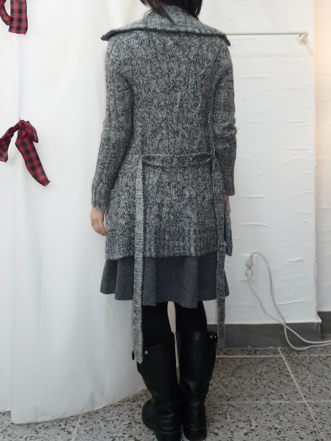 vintage grey robe cardigan 상품이미지3