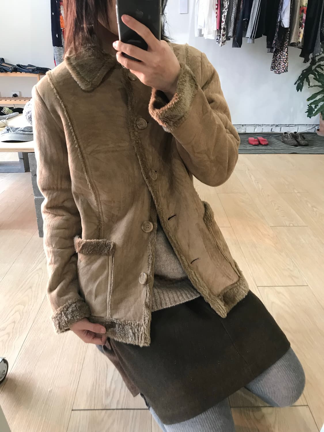 Vintage shearling coat 상품이미지1