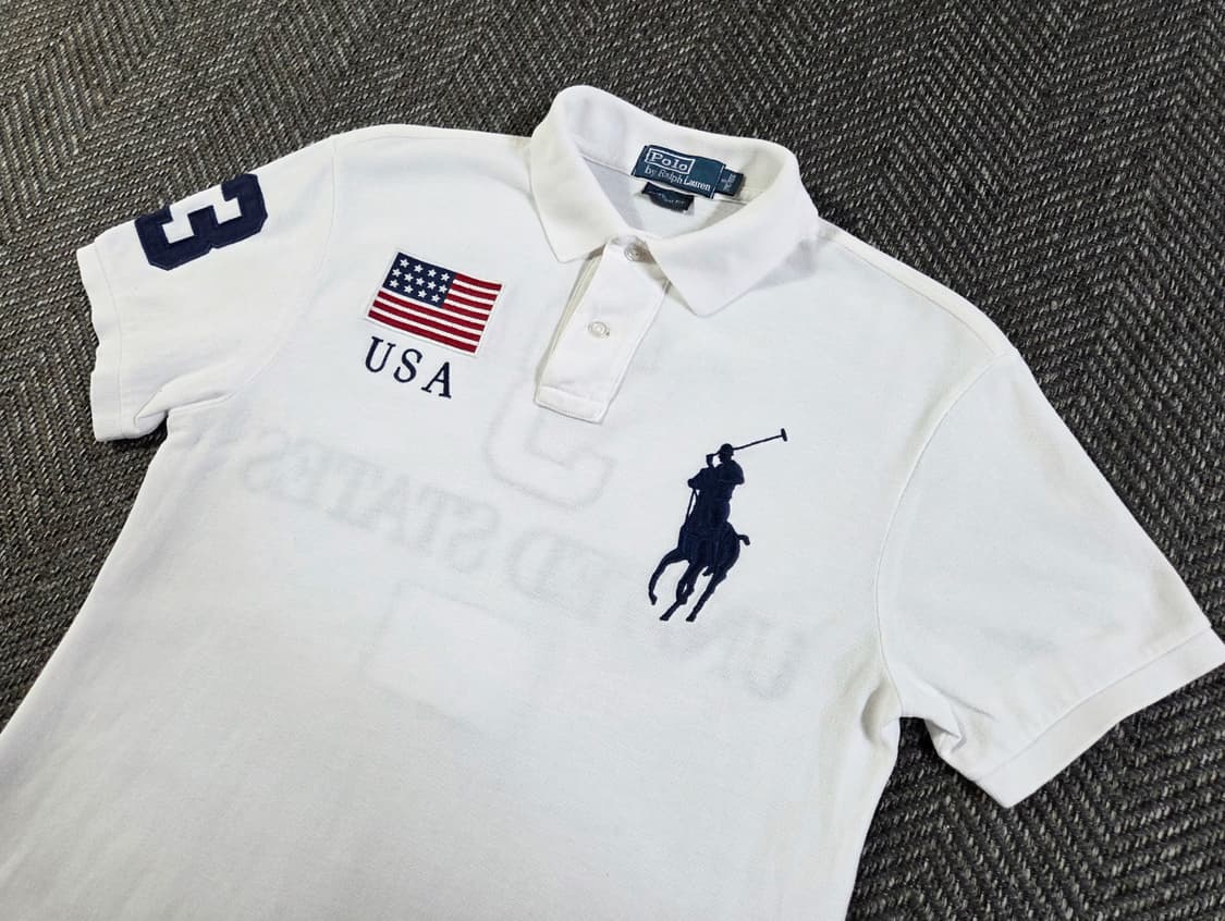 폴로 랄프로렌 치프키프 USA 성조기 빅포니 카라 반팔티 상품이미지3