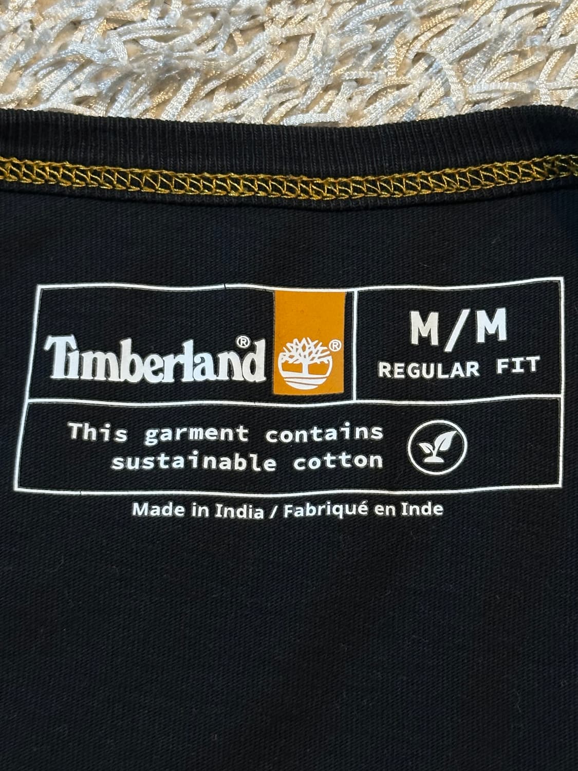 팀버랜드 TIMBERLAND 빅로고 반팔 티셔츠 블랙 상품이미지4