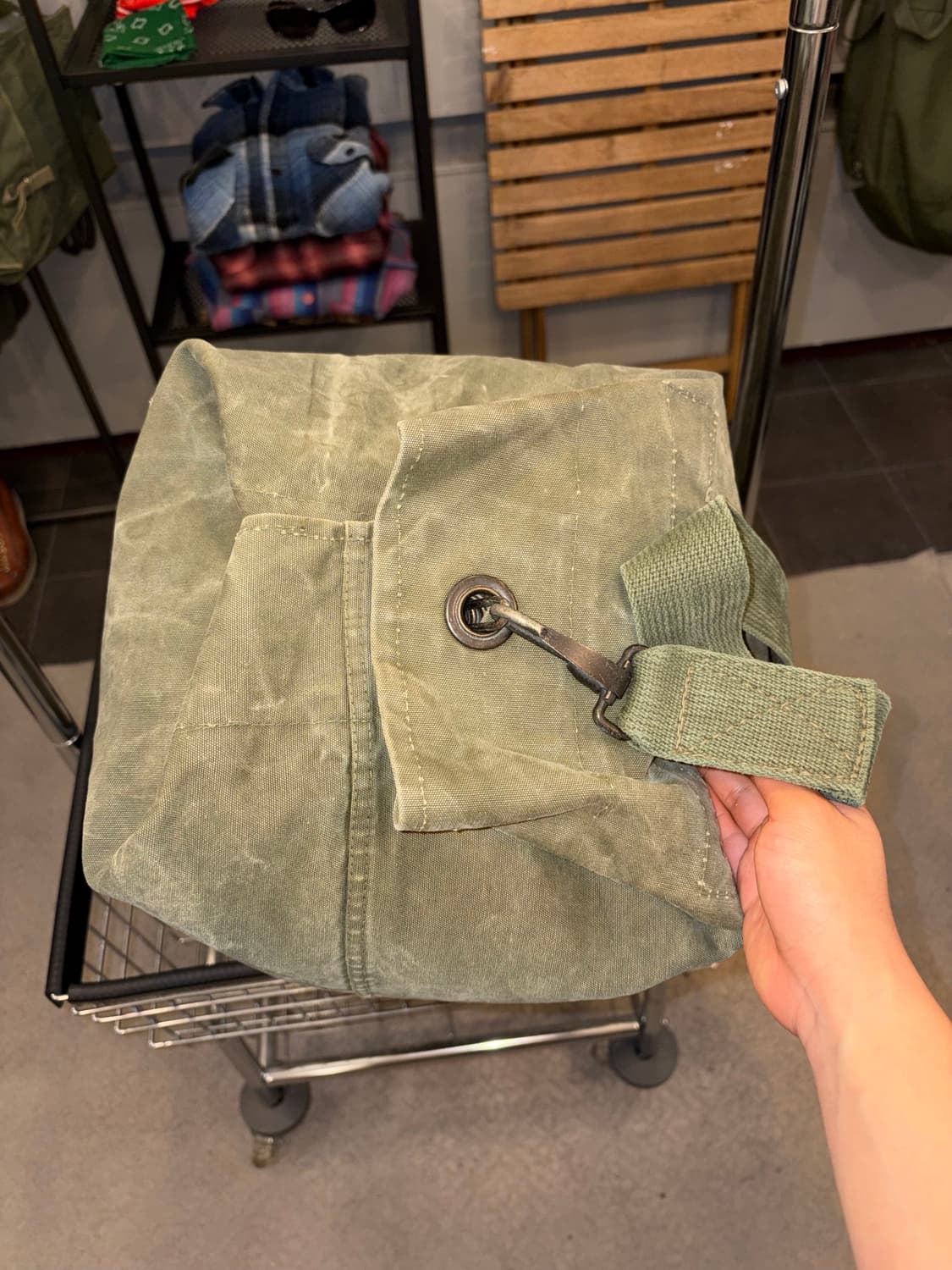 60-70‘s US Army stencil duffle bag 상품이미지7