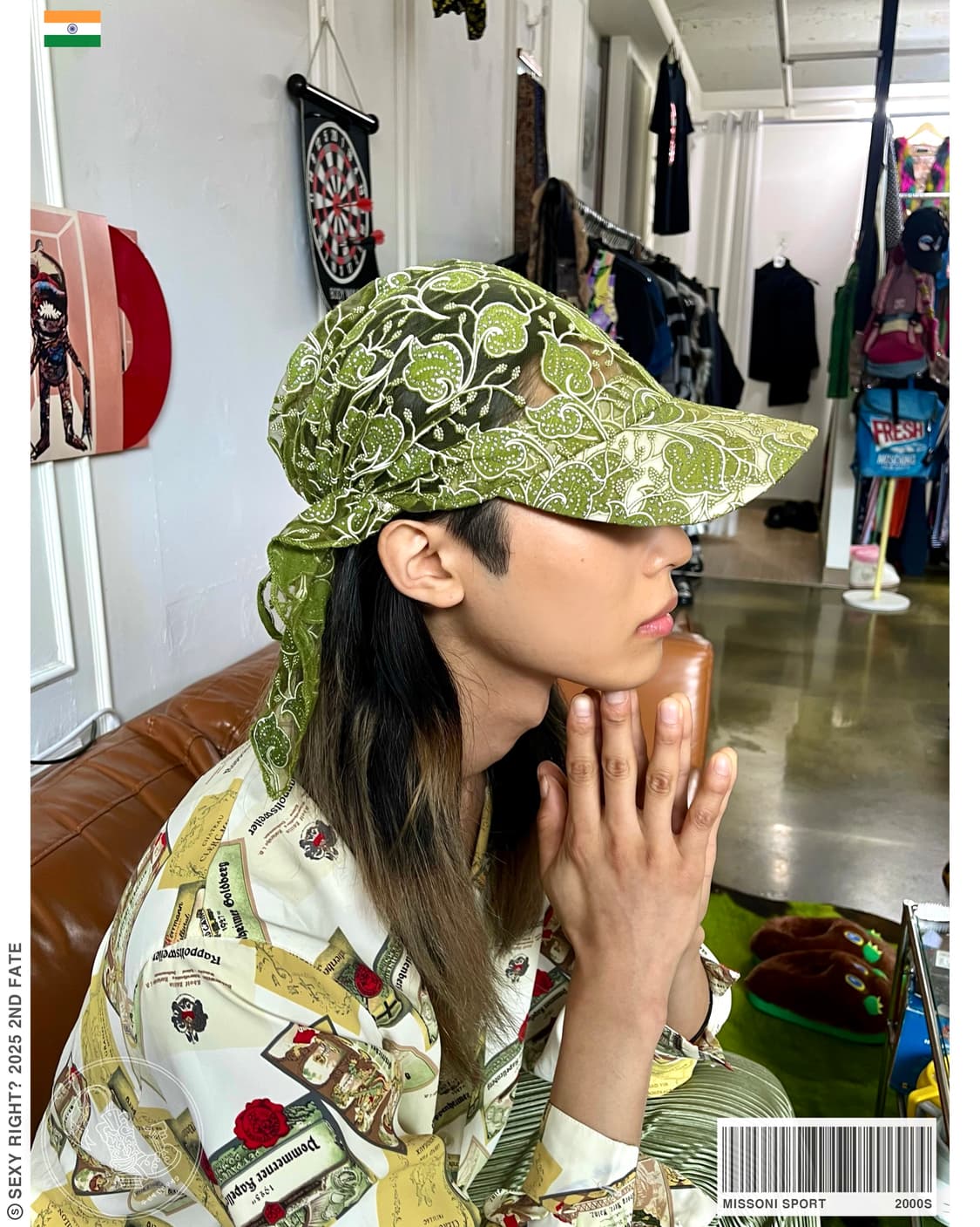 Indian Vintage Paisley Floral Durag Cap 상품이미지1