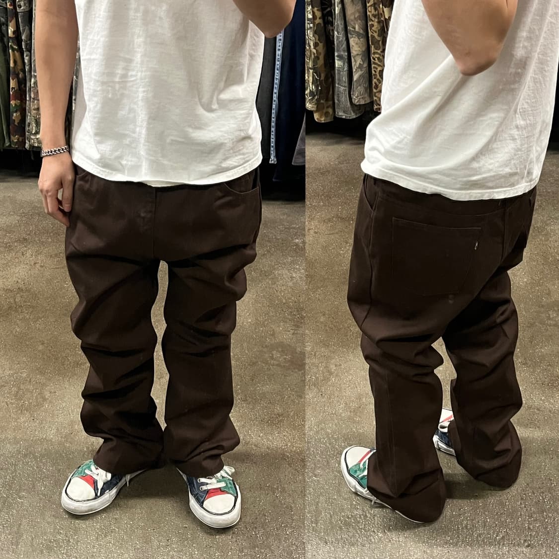 80s USA Levis517 벨바텀 메카닉 팬츠 (38“) 상품이미지1