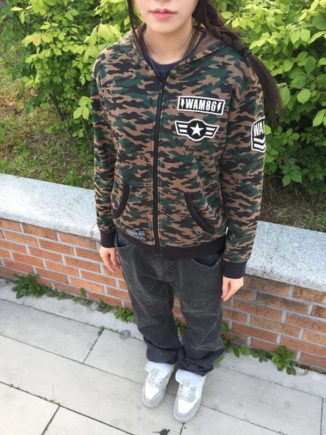 WAMWAM Boys Camo Zip Hoodie 상품이미지1