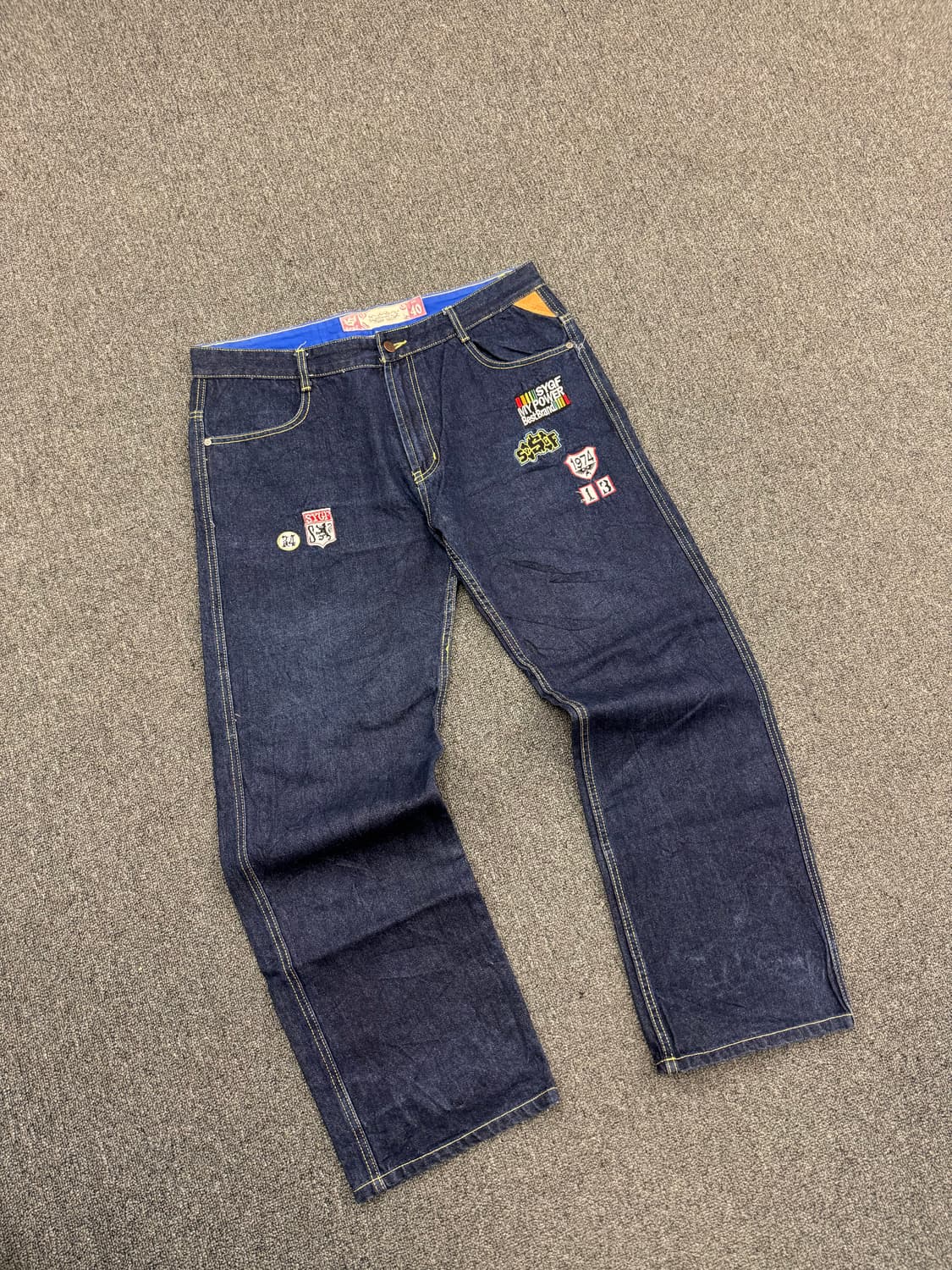 40)Eagle swallow 빈티지 패치워크 데님팬츠 상품이미지1