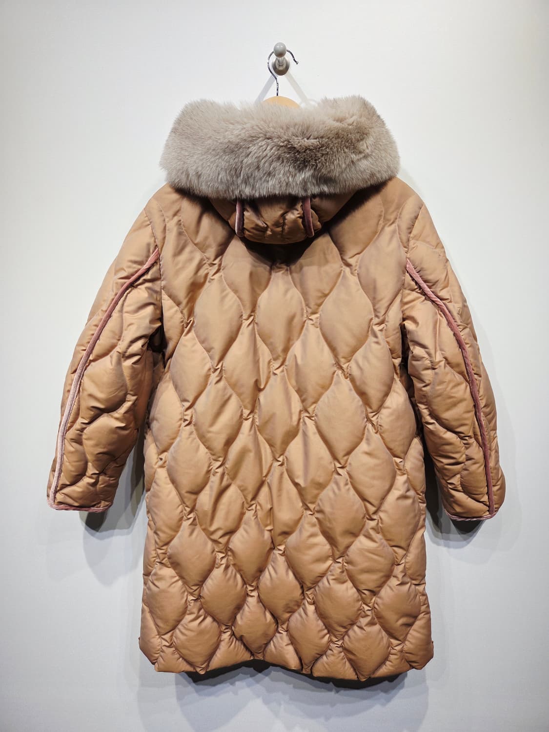 LBL 폭스퍼 퀄팅 구스다운 롱 패딩_S 상품이미지6