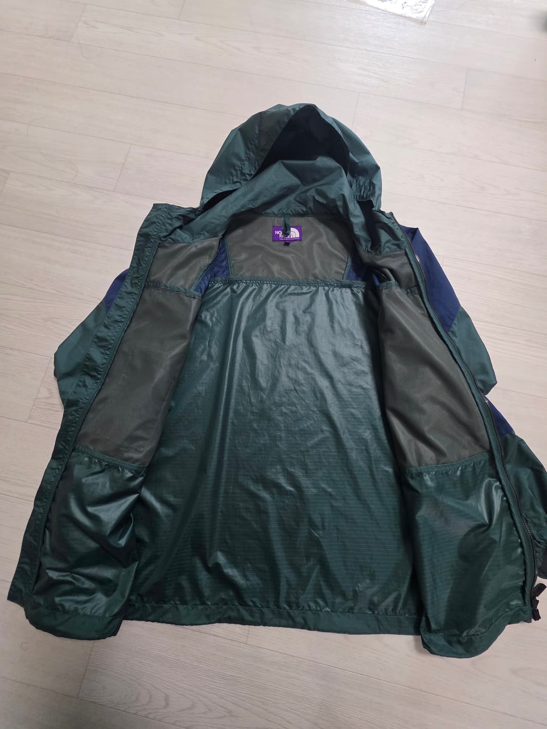 노스페이스 퍼플레벨 그린/네이비 바람막이 L(100-105) 사이즈 상품이미지3