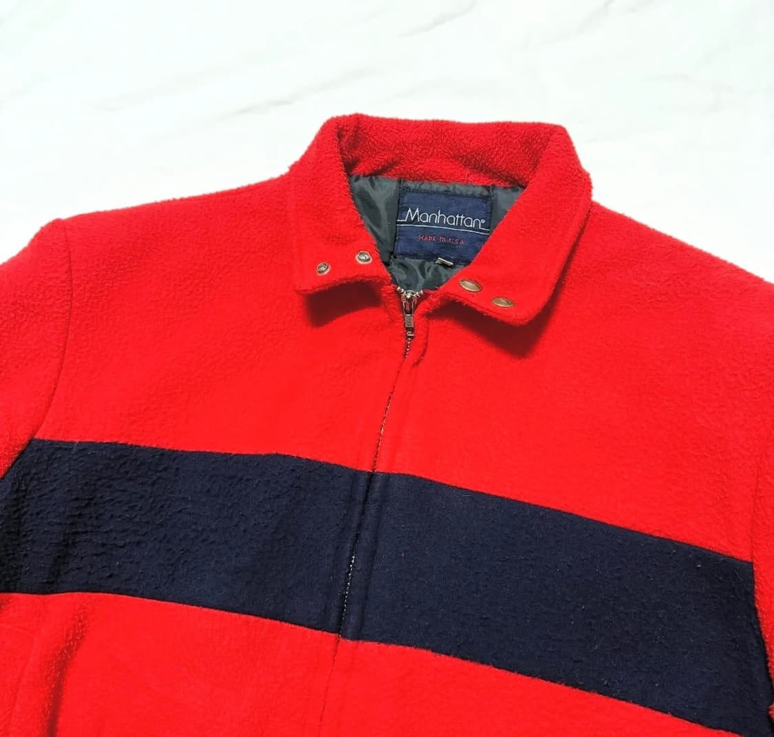 맨하탄 - 90s USA 플리스 봄버 자켓 상품이미지2