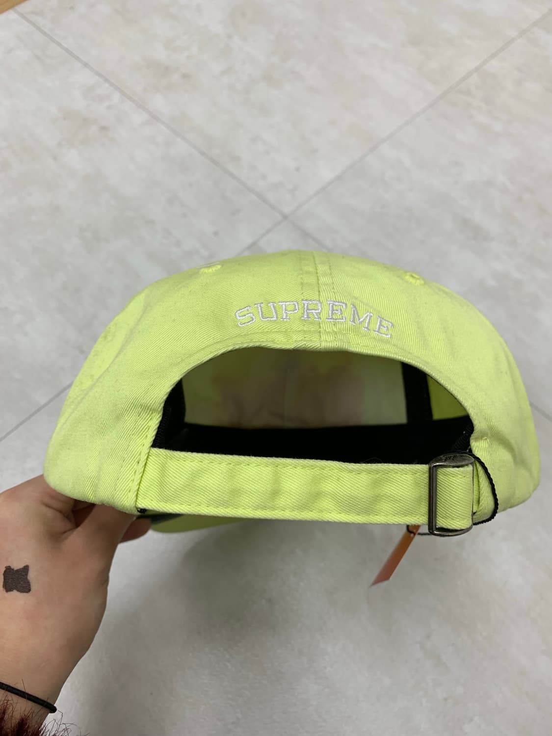슈프림 25fw 형광 연두 볼캡 #300 상품이미지4