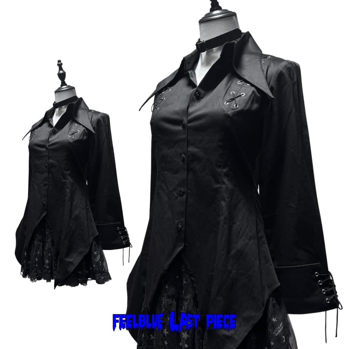 BODY LINE Gothic Lace-Up detail shirts 상품이미지5