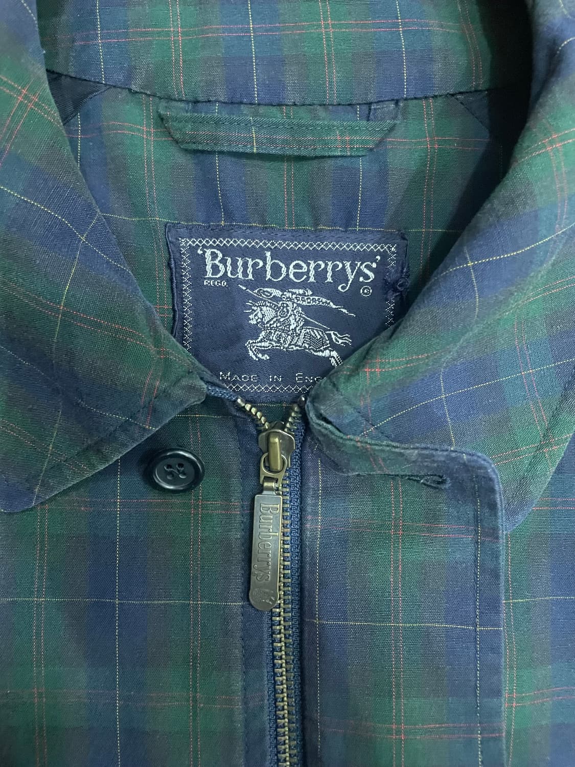 버버리 타탄 체크 블루종 헤링턴 자켓 48 상품이미지6