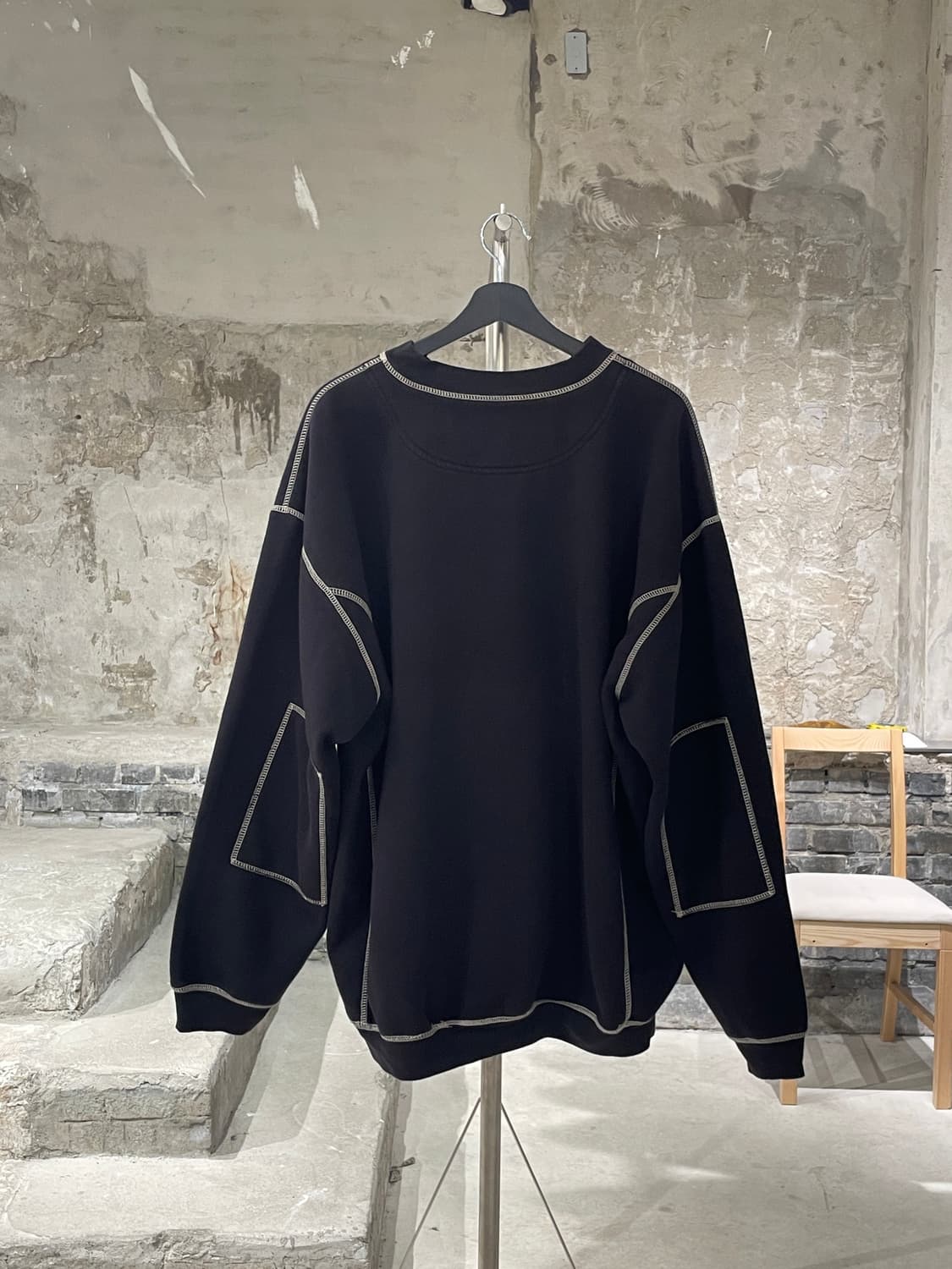 펠레 펠레 블랙 올드 스쿨 오버 스웻 셔츠 상품이미지6