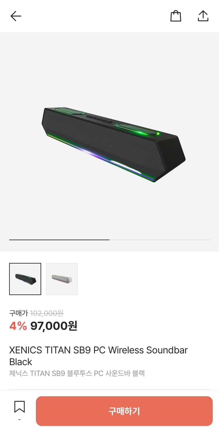 제닉스 TITAN SB9 블루투스 PC 사운드바 블랙 상품이미지1