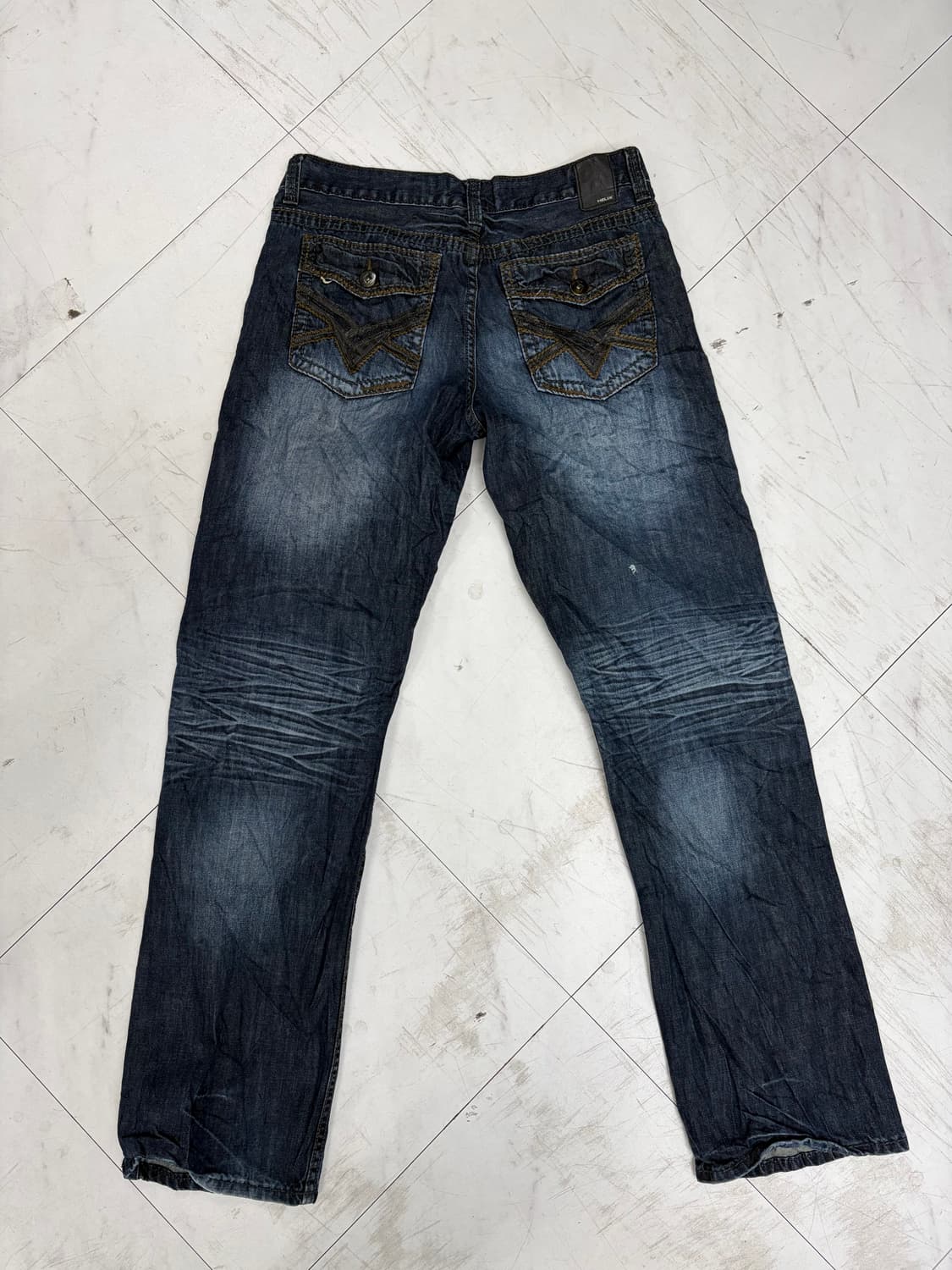 a224) 34 HELIX 빈티지 워싱 데님팬츠 상품이미지5