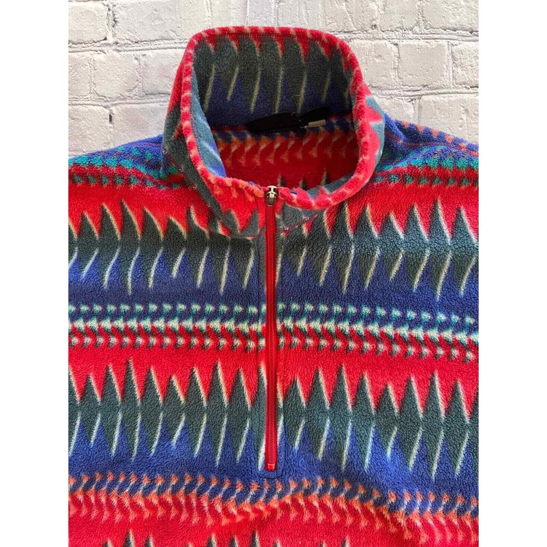 90s 파타고니아 신칠라 스냅-T 아즈텍 레드/블루/그린 USA 상품이미지2