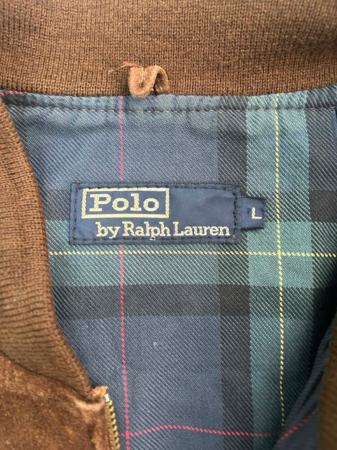 [L] 폴로 랄프로렌 90s 스웨이드 소가죽 봄버 바시티 자켓 상품이미지5