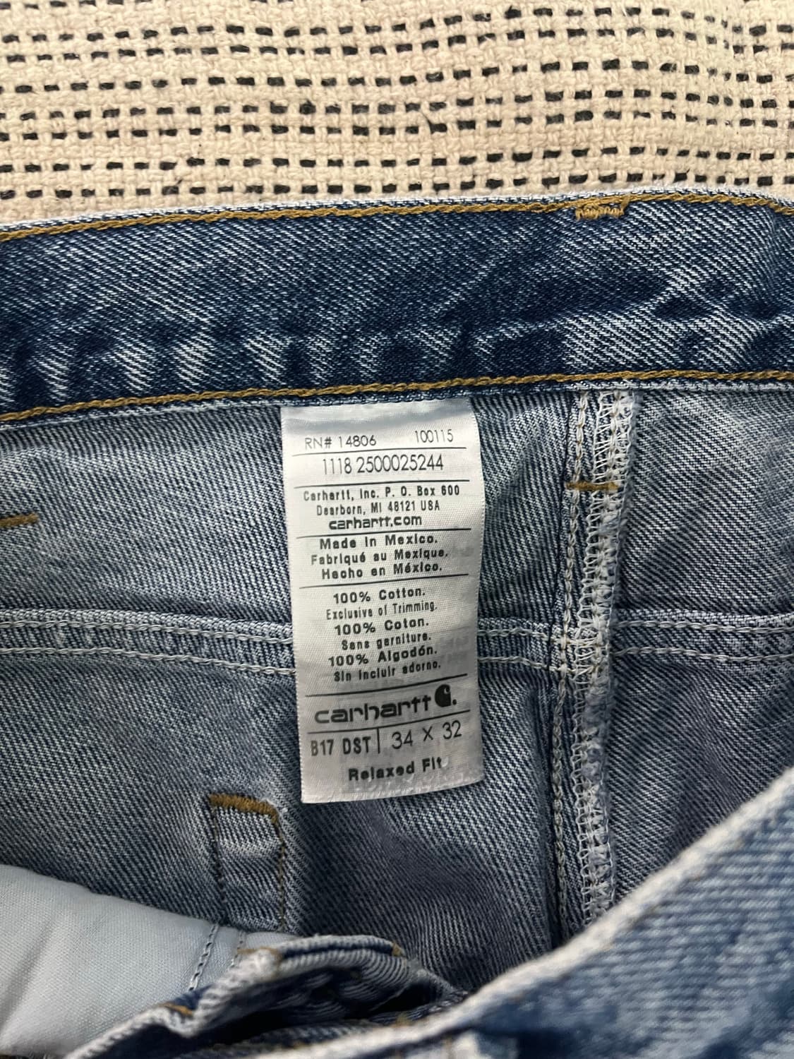10s 칼하트 데님팬츠 상품이미지3