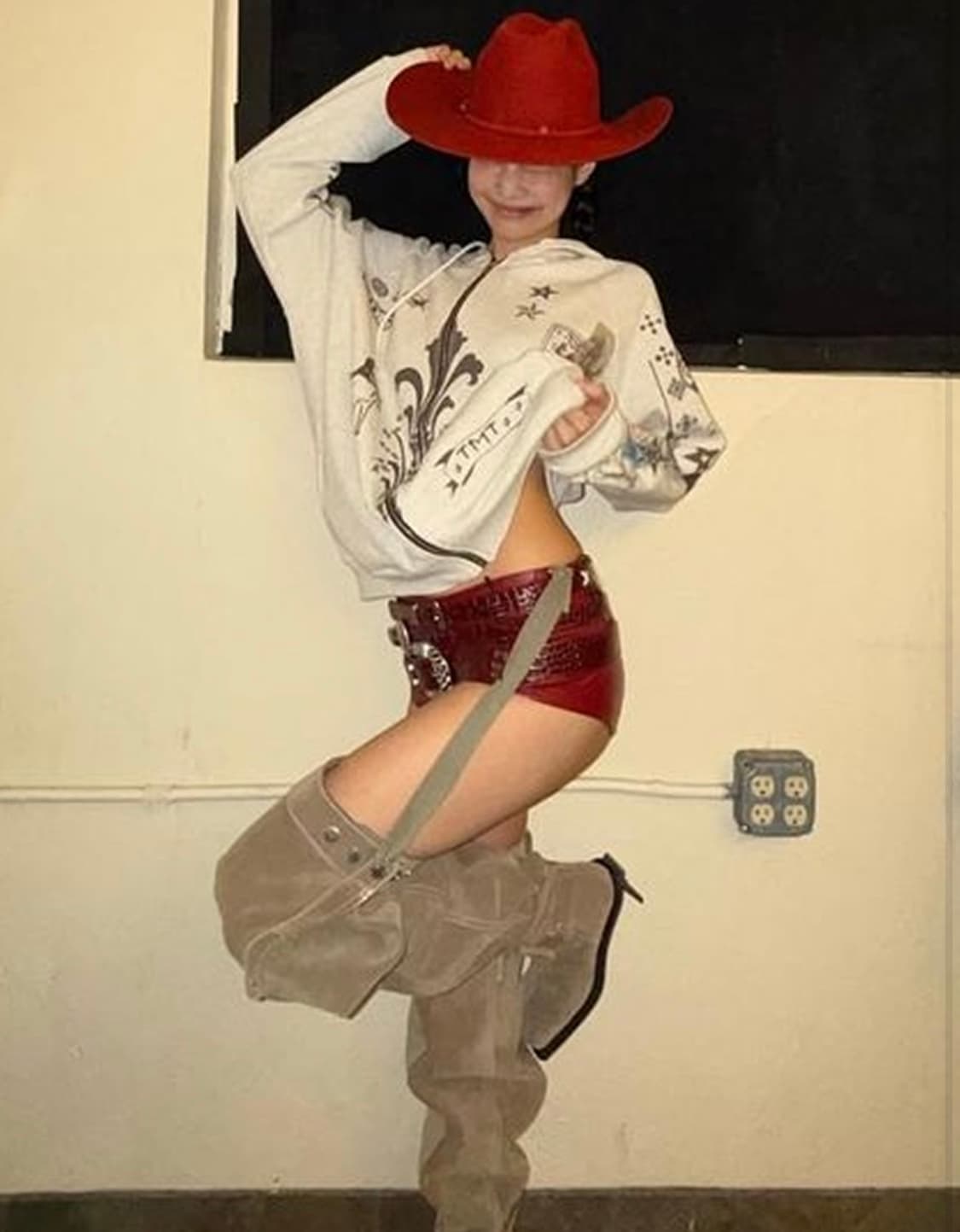 투머치택스 프린트 와플 후드집업 상품이미지2