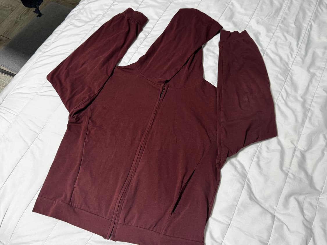 머듈 후드집업 버건디 1사이즈 상품이미지2