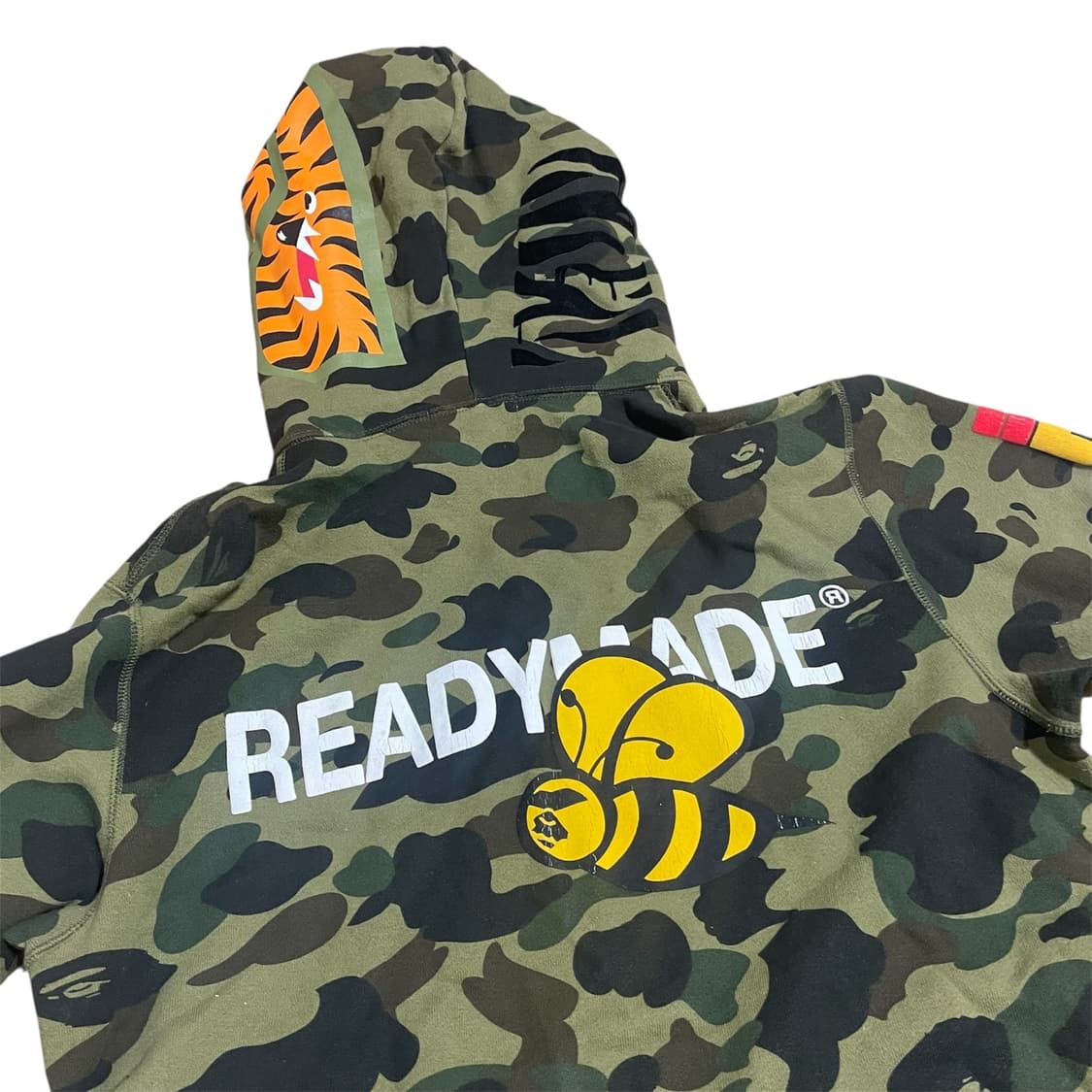 M) 베이프 레디메이드 콜라보 타이거 샤크 후드 집업 상품이미지4