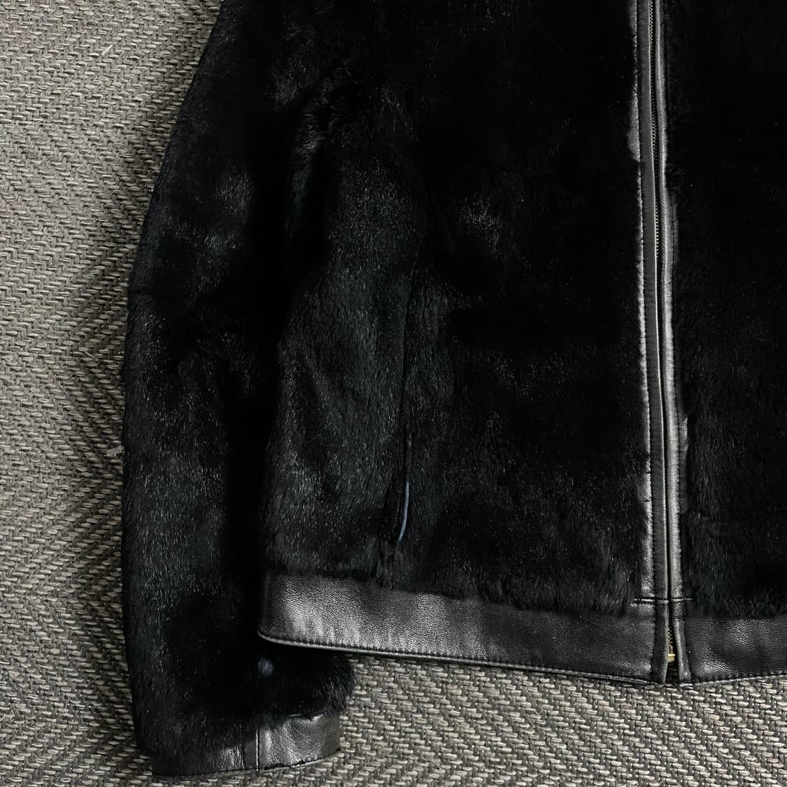 Z.O.D.S 램스킨 트리밍 레빗 퍼 무스탕 자켓y 4397 상품이미지3