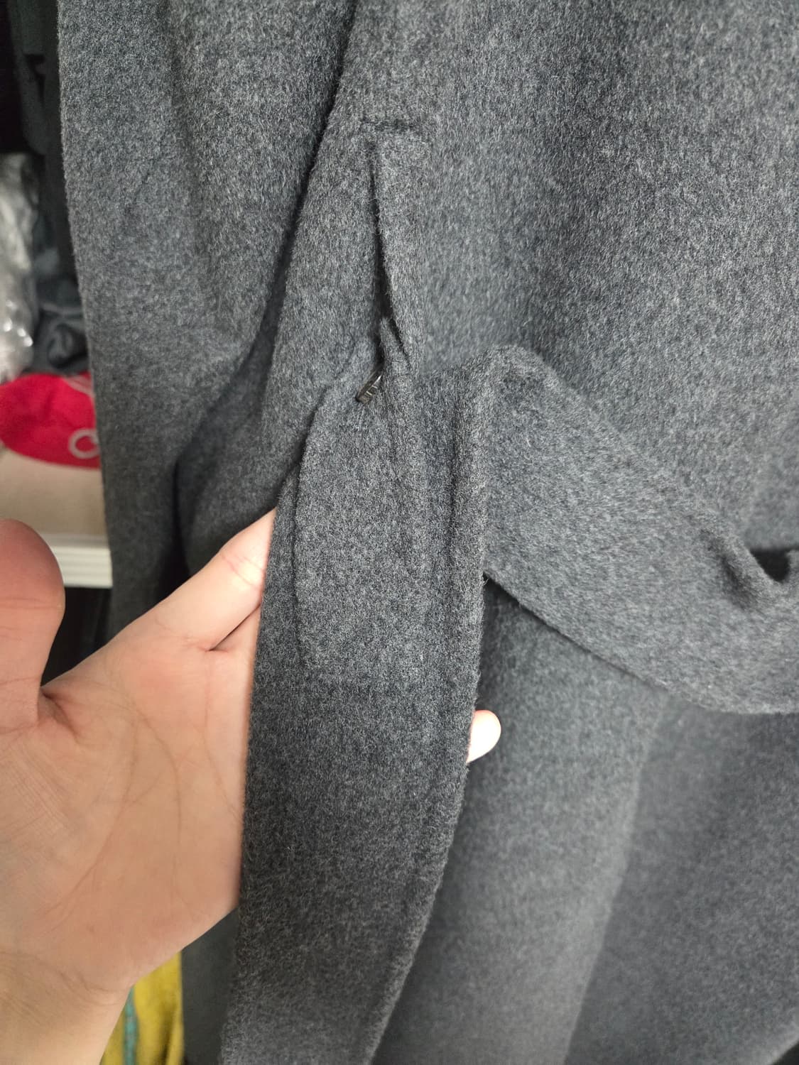 마마가리 싱글 로브 코트/차콜/ 50 상품이미지3