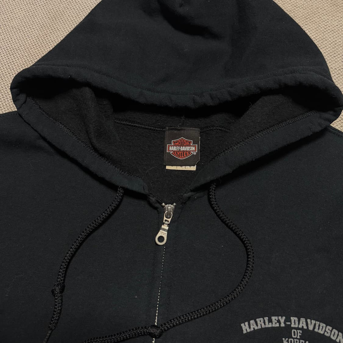 할리데이비슨 스컬 프린팅 기모 후드집업 상품이미지4