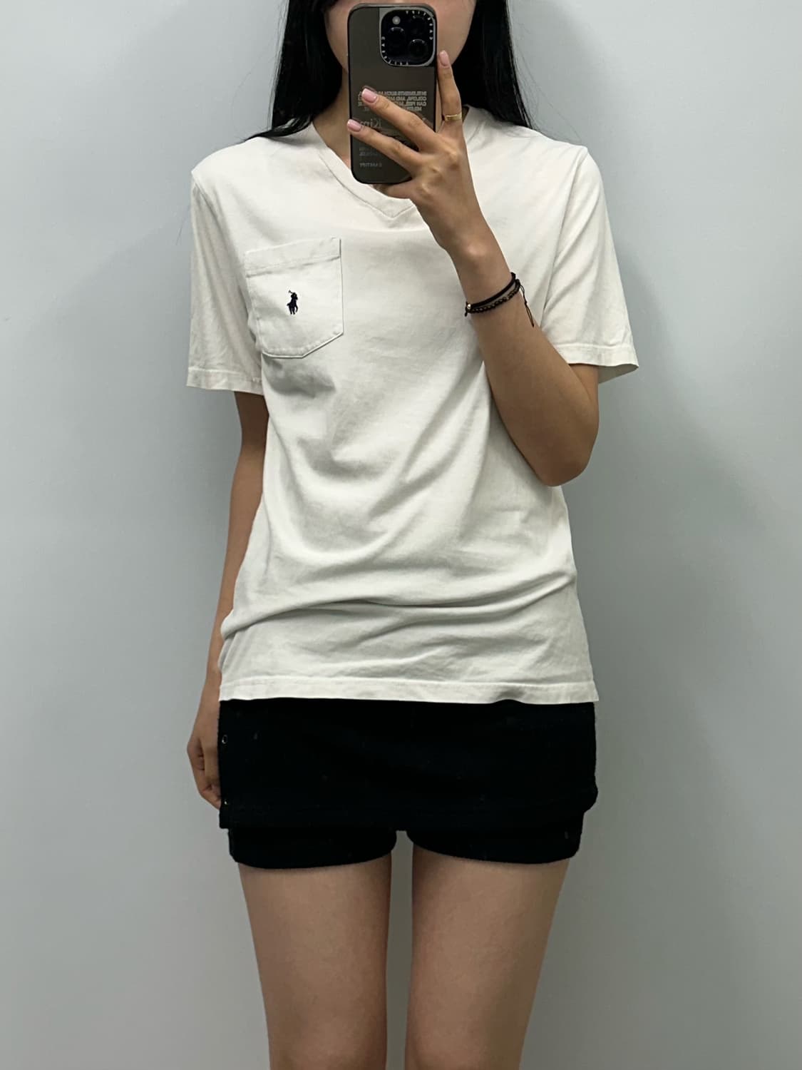 폴로 랄프로렌 포켓 화이트 반팔 티셔츠  상품이미지1